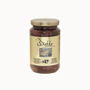 kologiske Sorte Kalamon Oliven i Saltlage og kologisk Eddike 