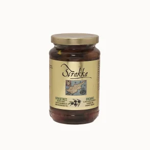 kologiske Sorte Ridsede Oliven i Saltlage og Eddike 